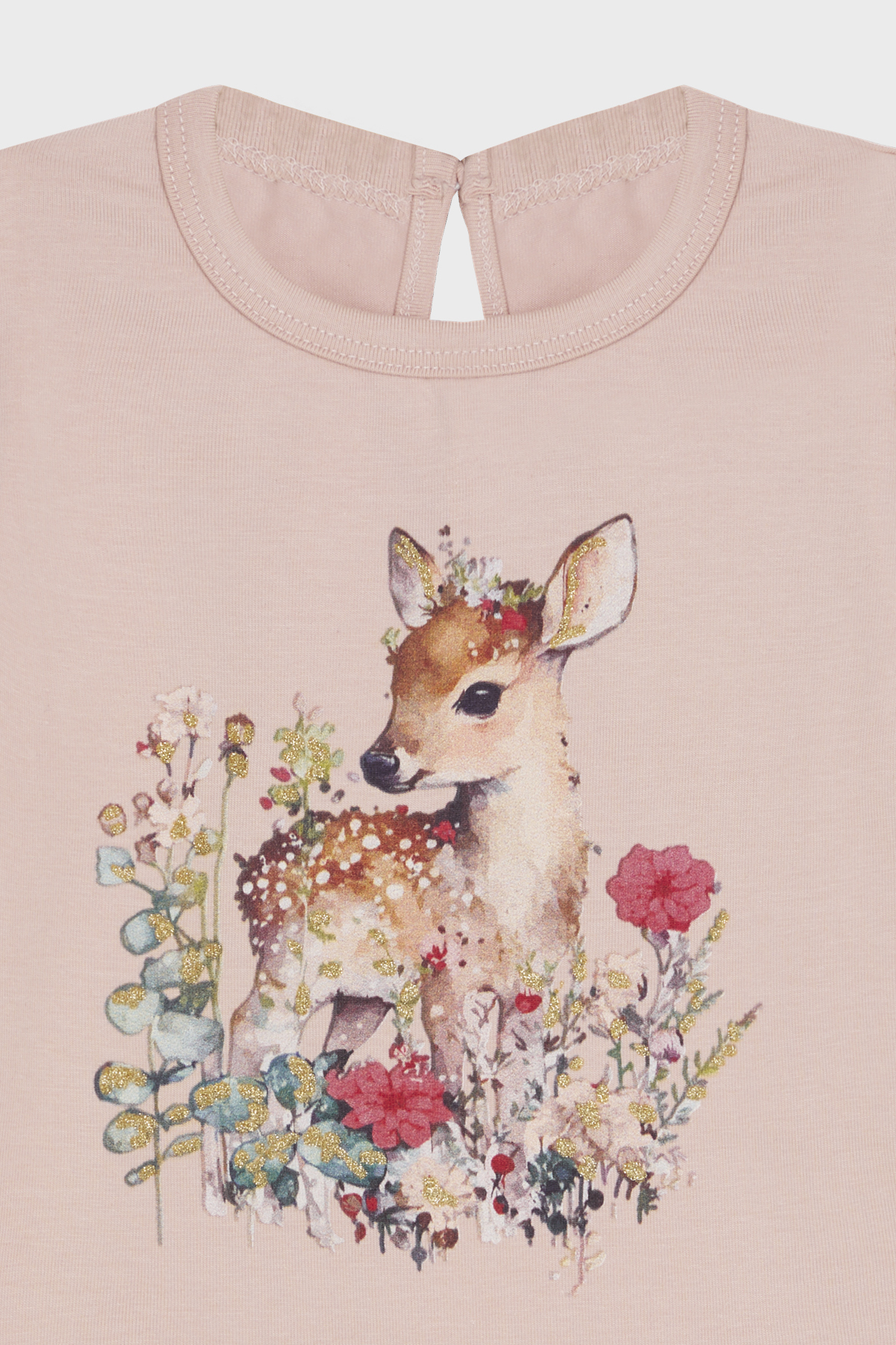 〖 Hust & Claire 〗粉色花叢小鹿包屁衣