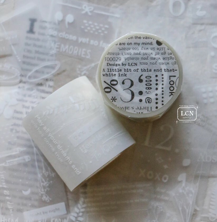 Lin Chia Ning PET Tape - This and that. White ink UV