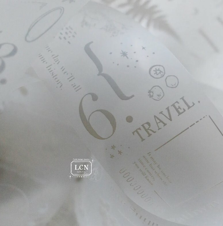 Lin Chia Ning PET Tape - This and that. White ink UV