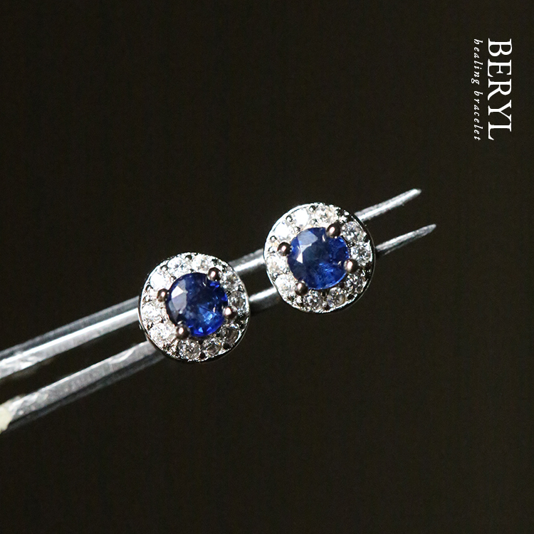 皇家藍｜天然藍寶石純銀耳環