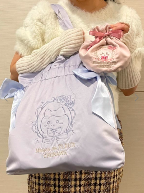 Maison de FLEUR / Maison de FLEUR 【受注生産】ハチワレ 刺繍巾着