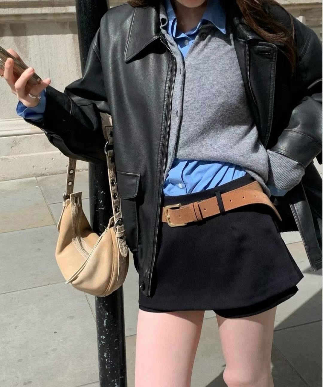 西裝外短褲裙(不含腰帶)