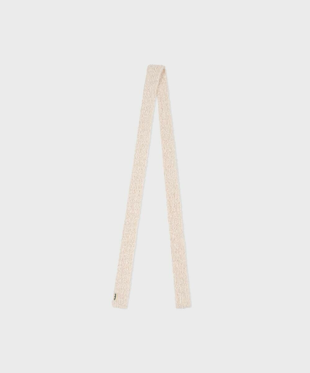 FALLETT Popcorn Knit Skinny Muffler