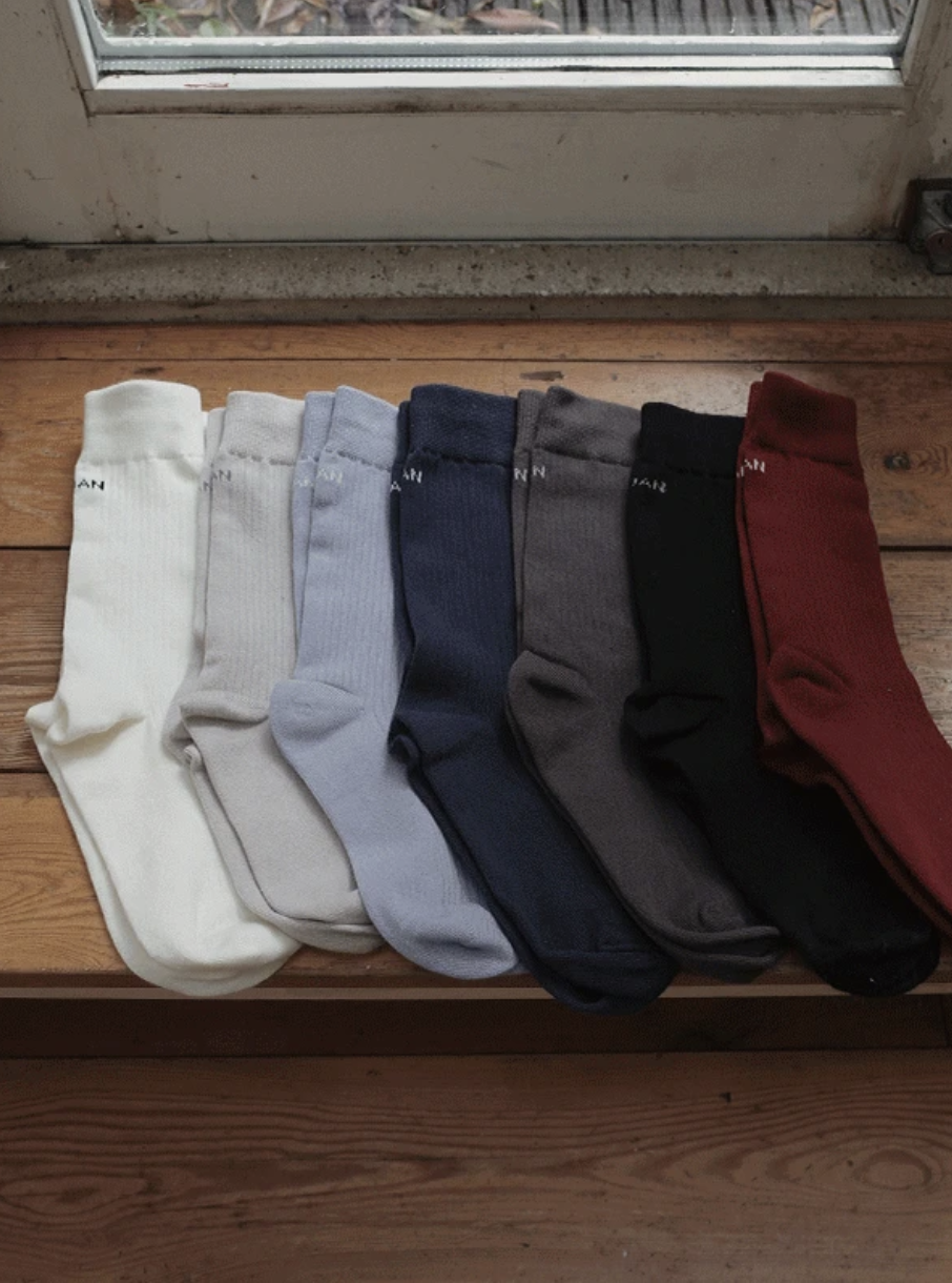 預訂｜SLOWAND #SOAN Daily Logo Point Socks (7 Color)