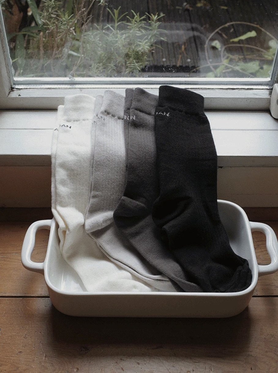 預訂｜SLOWAND #SOAN Daily Logo Point Socks (7 Color)