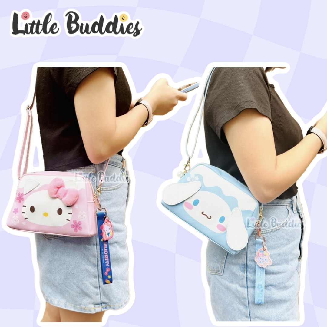 Sanrio 富士山造型PU皮兩用斜揹袋