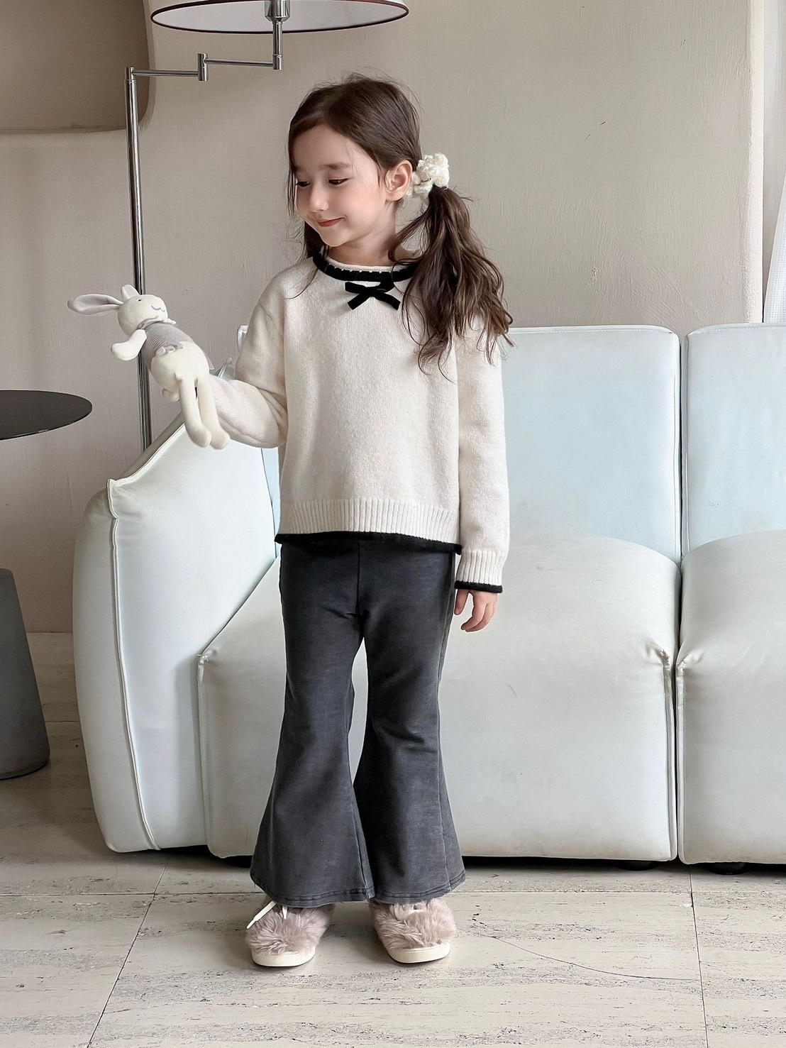 甜美軟糯蝴蝶結毛衣