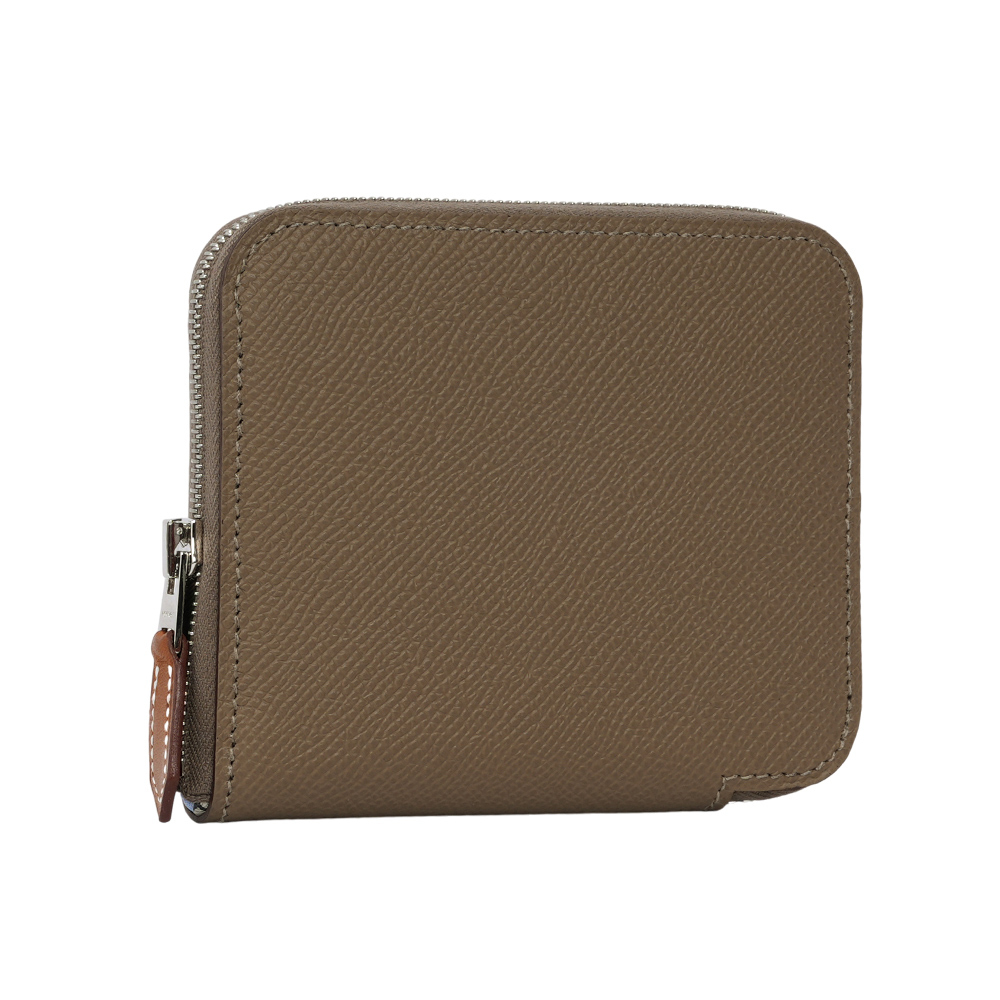【Hermès】EPSOM皮 絲巾內裡ㄇ型拉鏈短夾