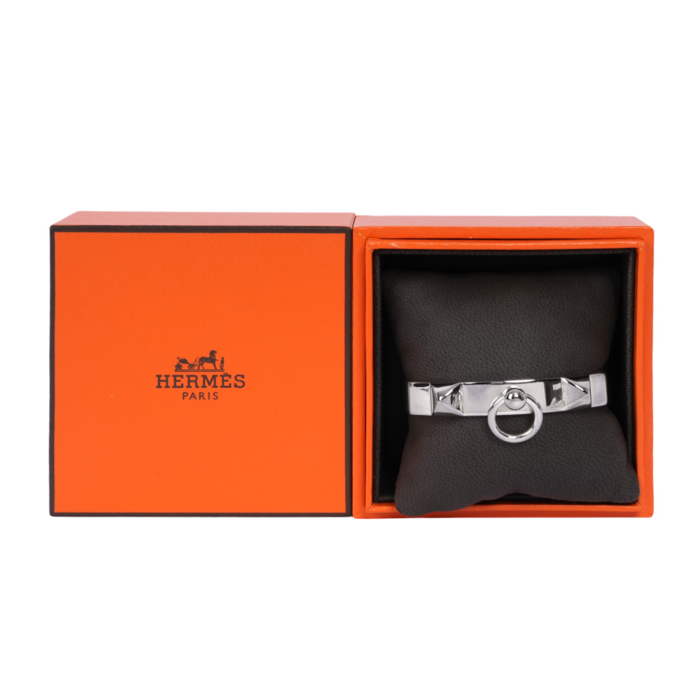 【HERMES】CCollier De Chien CDC 鉚釘手環 (S)(銀色)H115424B 00SH