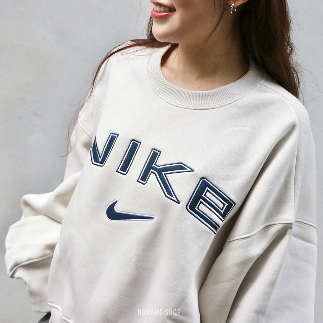 NIKE NSW 字母 LOGO 圓領 微短版 大學T 兩色 (女款)