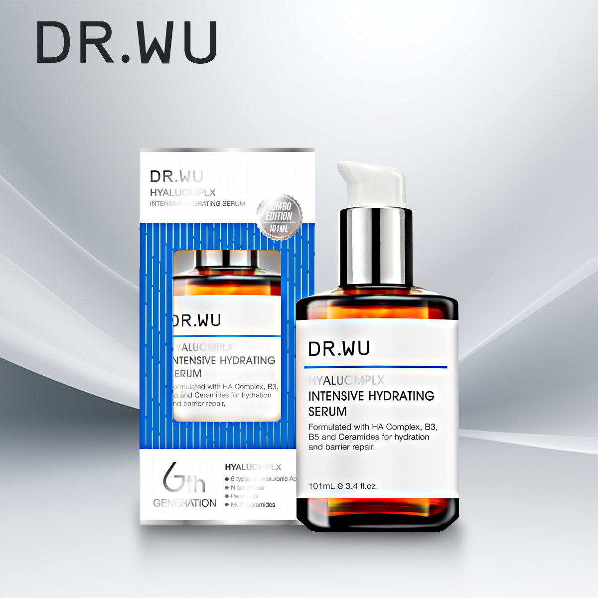 DR.WU 玻尿酸保濕精華液重量版101ML