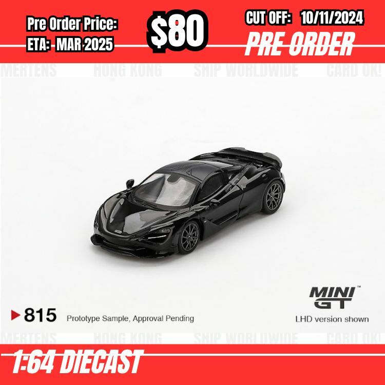 PO-$80  * Mini GT * 1:64 #815 McLaren 750S  Saros Grey RHD [OD28/10]