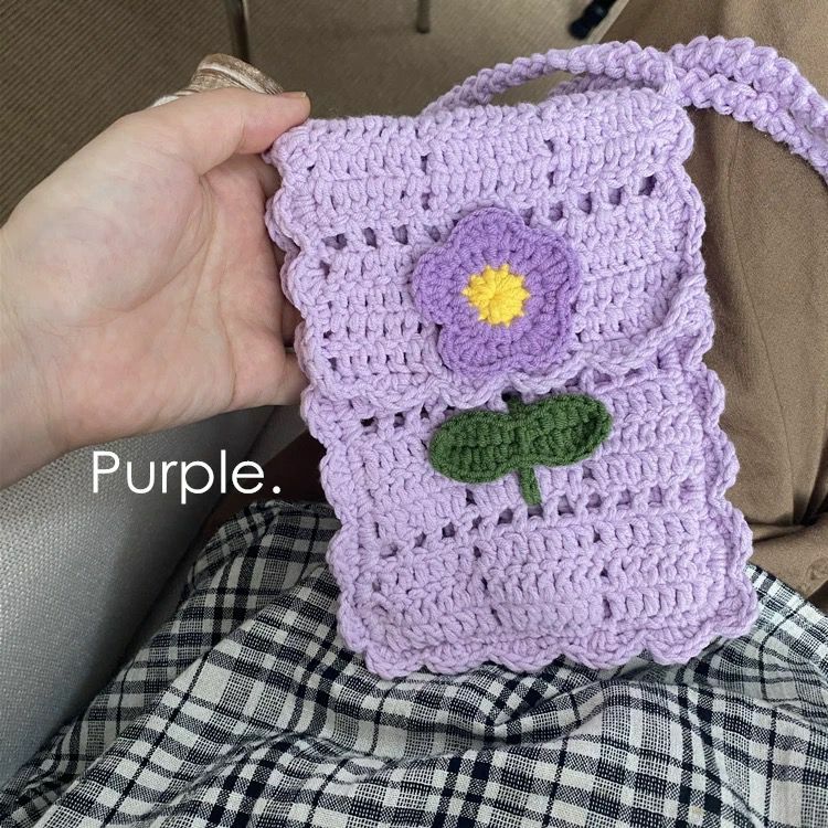 手工針織款 斜咩包包 ( 有 4 款不同 )