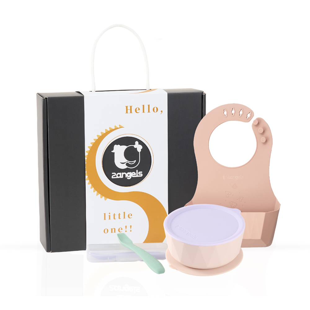 【2angels】Newborn baby gift box (bib + bowl + spoon)