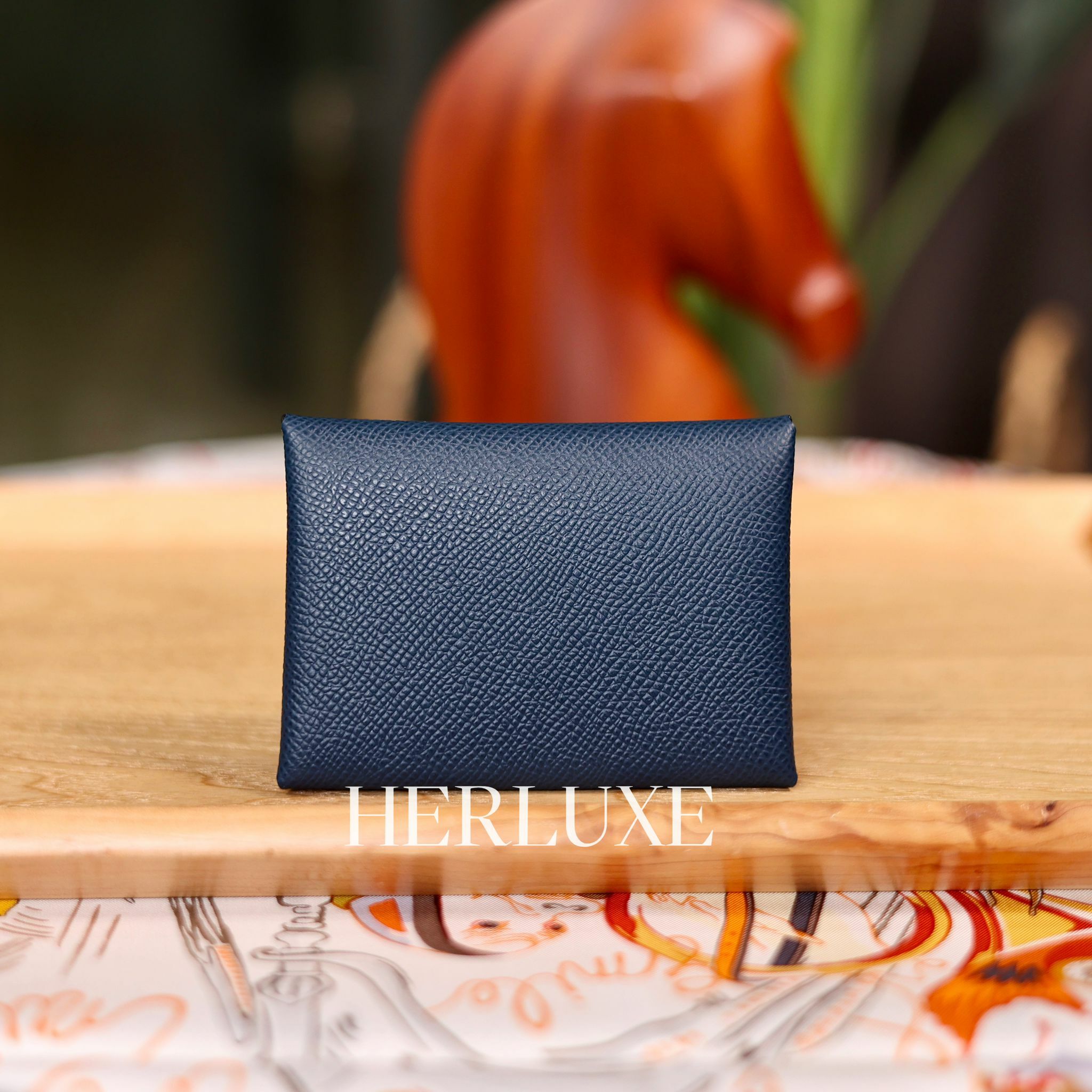 Calvi duo card holder 7P bleu de prusse/0S vert Fizz