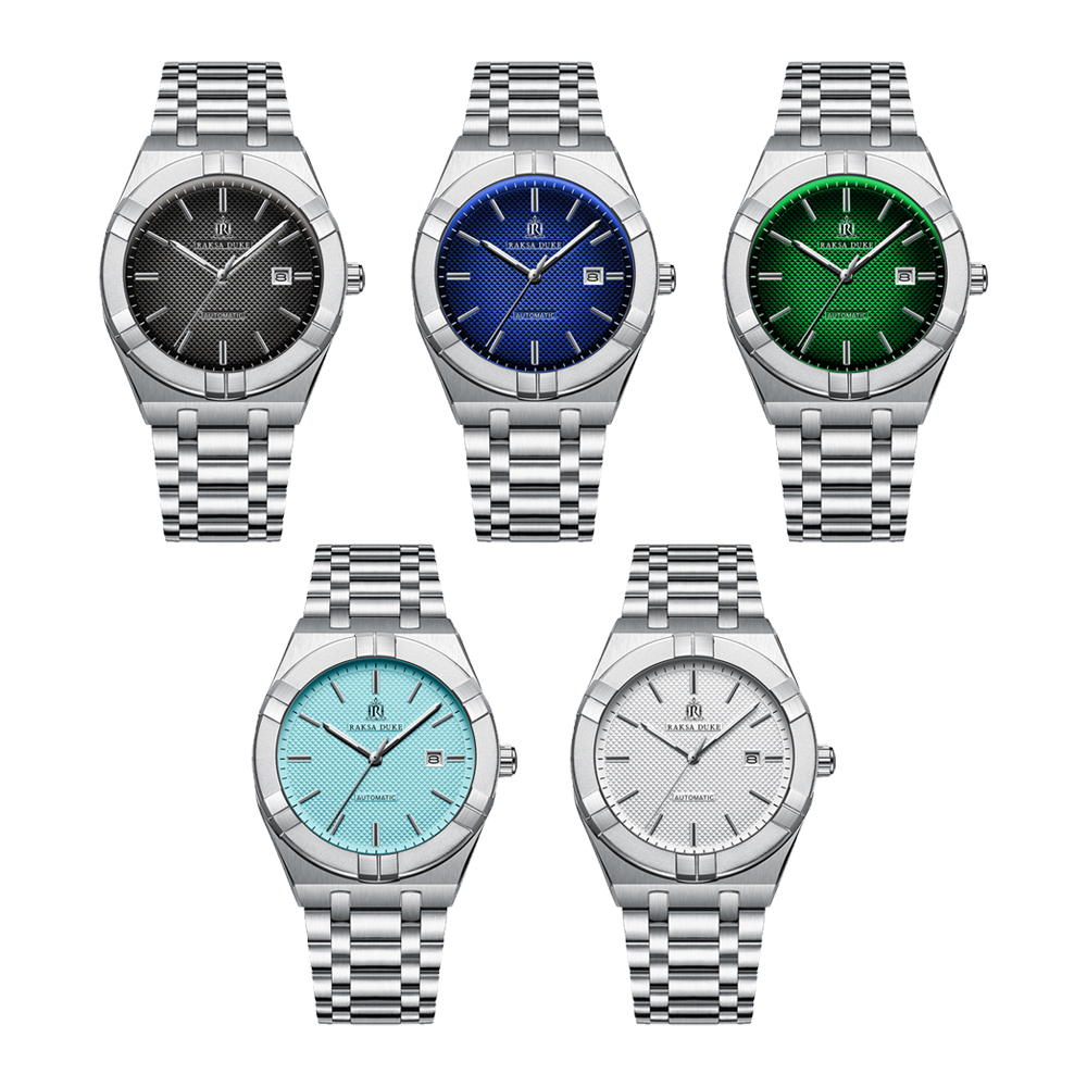 【RAKSA DUKE 羅薩公爵】RSD-039 經典 百搭 不鏽鋼 機械 腕錶 日期顯示 夜光指針 自動機芯 鏤空背蓋 防水30米 47MM