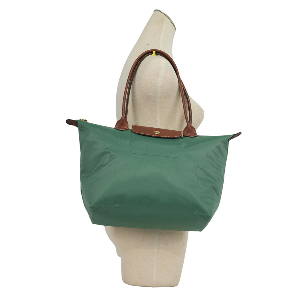 【LONGCHAMP】M號長把LE PLIAGE摺疊水餃包(鼠尾草色)L2605 089 P84