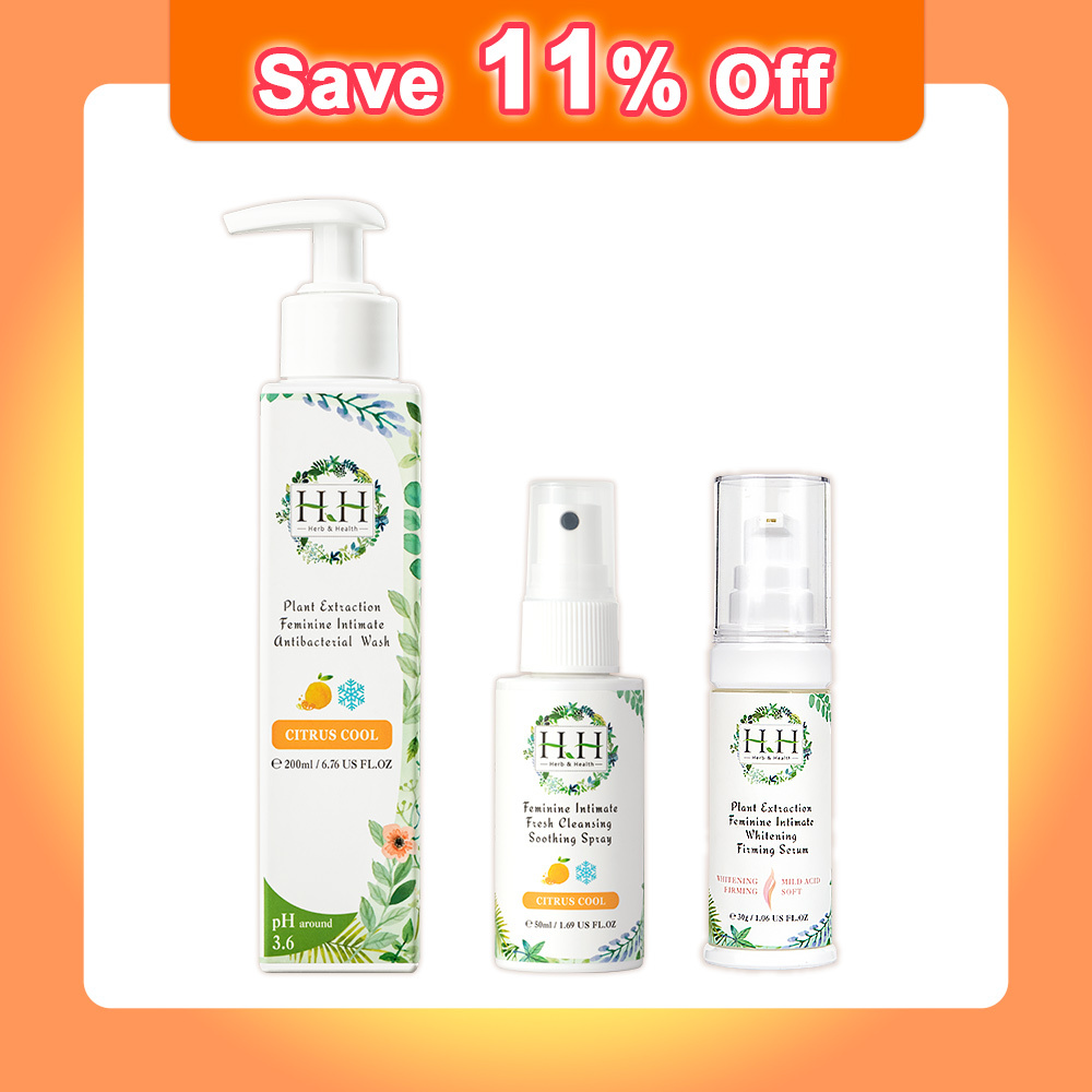 【Total Care Set】HH Intimate Antibacterial Wash + Soothing Spray + Whitening Serum