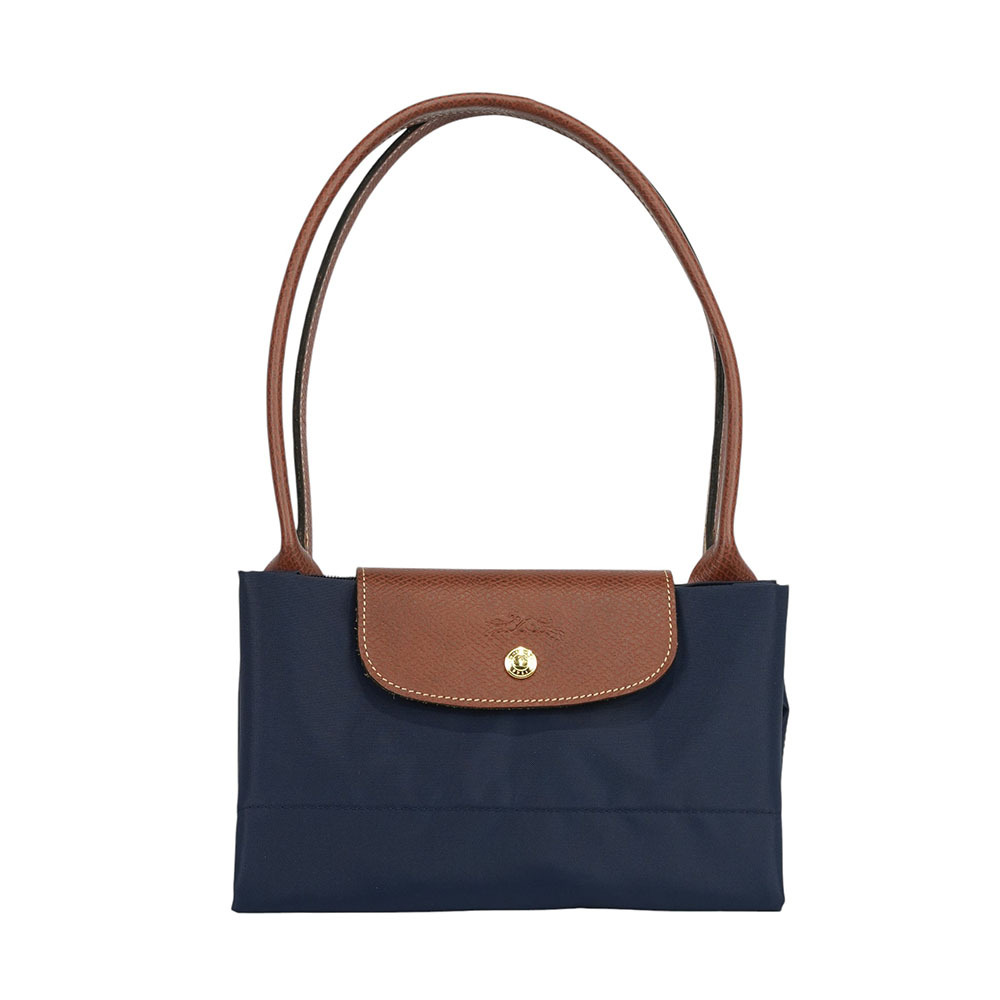 【LONGCHAMP】L號長把LE PLIAGE摺疊水餃包(海軍藍)L1899 089 P68