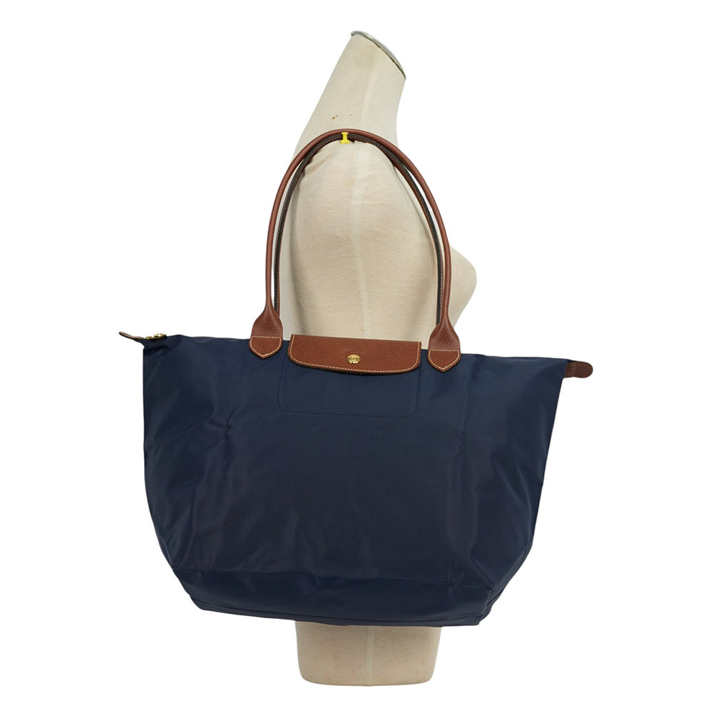 【LONGCHAMP】L號長把LE PLIAGE摺疊水餃包(海軍藍)L1899 089 P68
