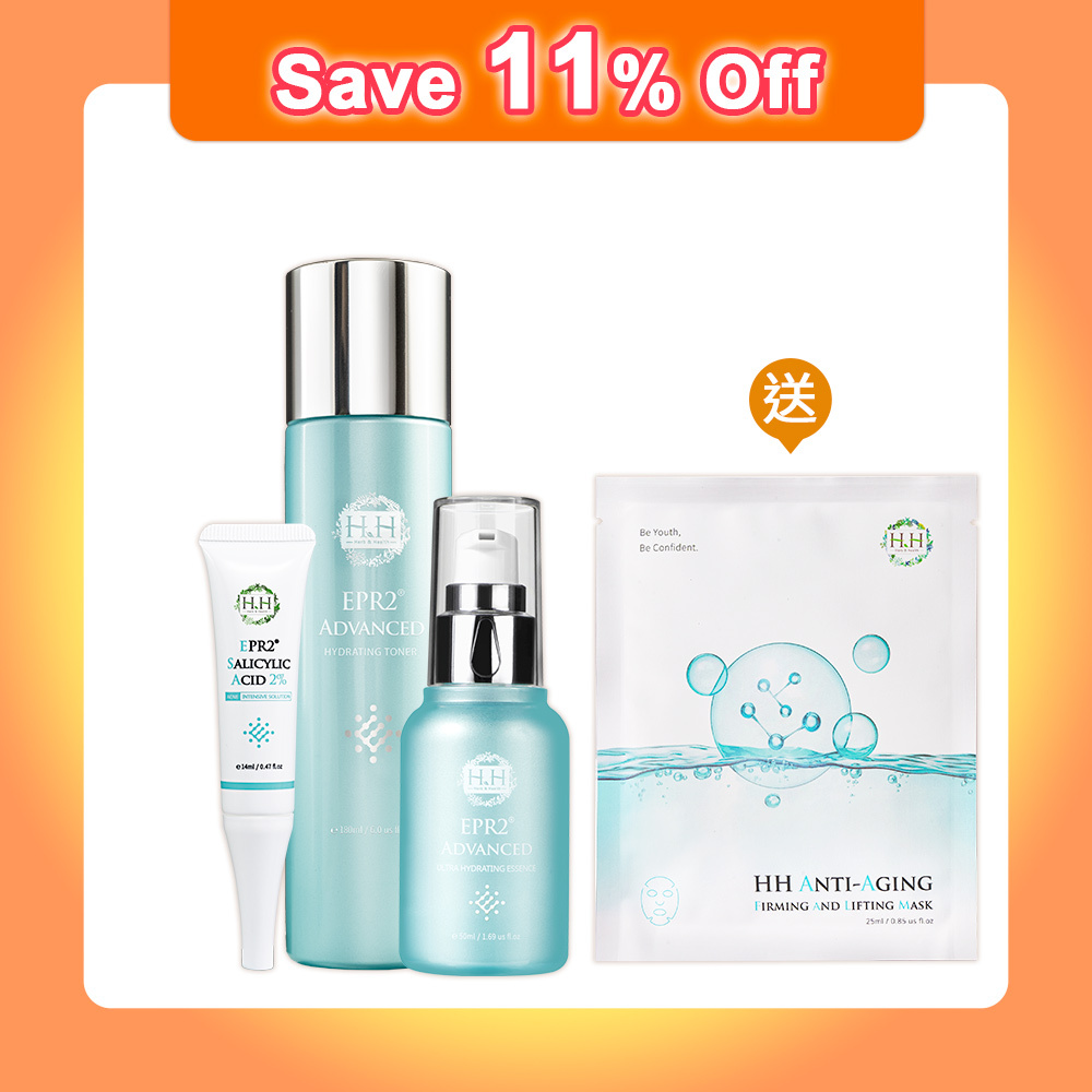 HH EPR2 Salicylic Acid 2%+EPR2 Advanced Hydrating Toner(180ml)+Hydraing Essence(50ml)