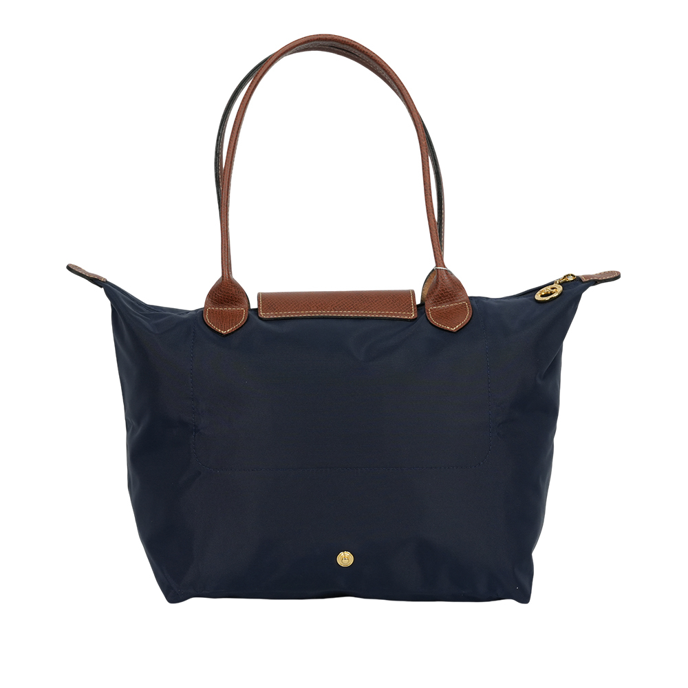 【LONGCHAMP】M號長把LE PLIAGE摺疊水餃包(海軍藍)L2605 089 P68