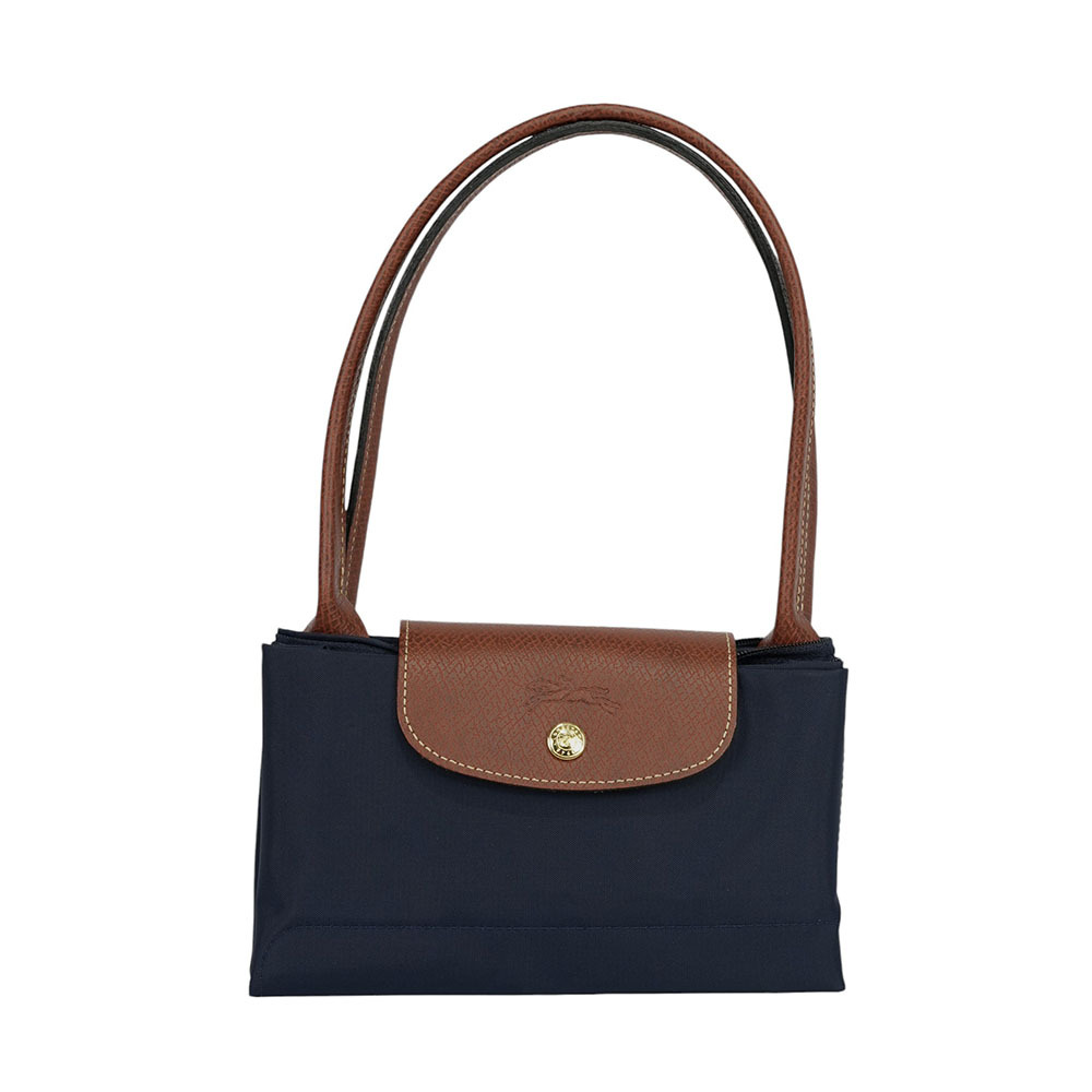 【LONGCHAMP】M號長把LE PLIAGE摺疊水餃包(海軍藍)L2605 089 P68