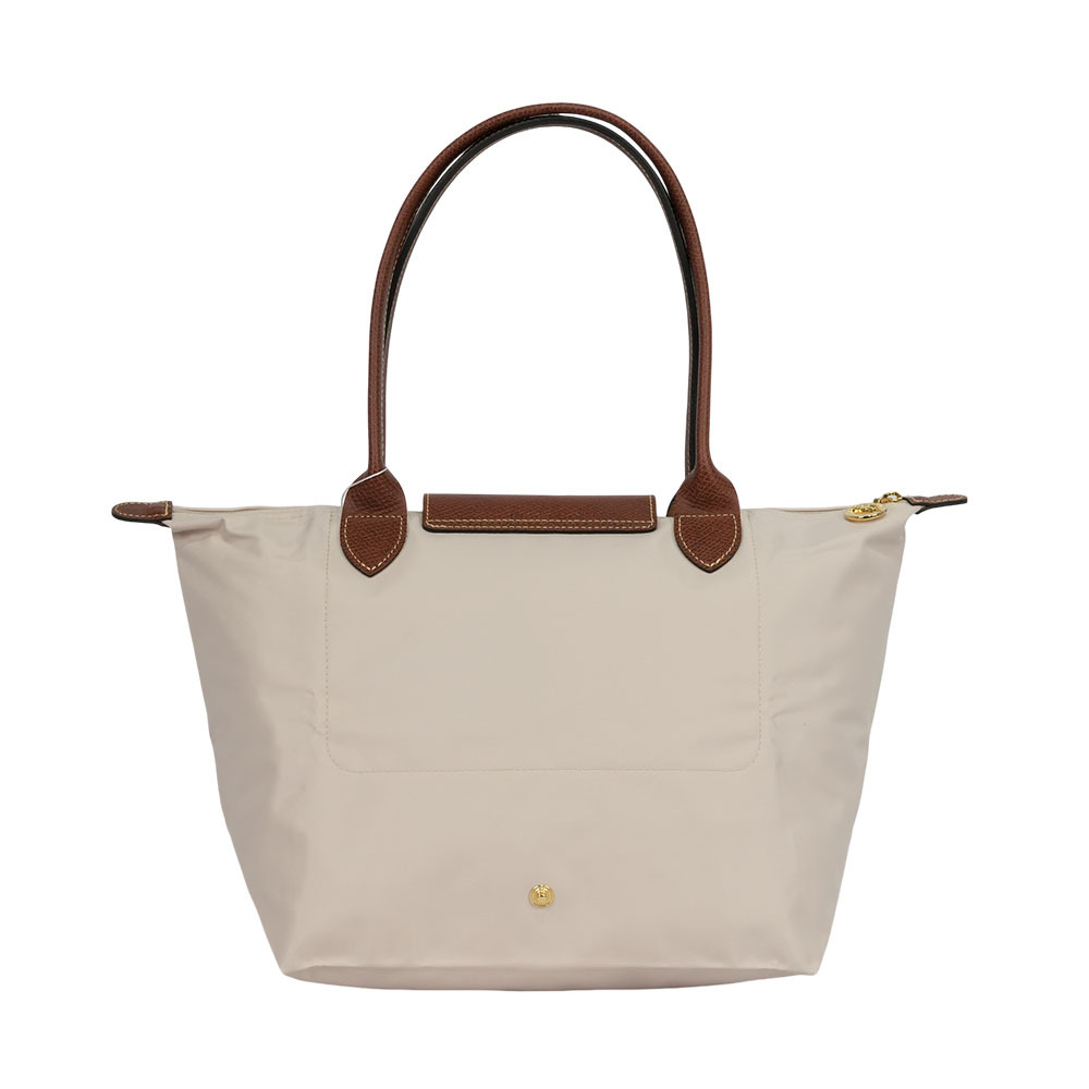 【LONGCHAMP】M號長把LE PLIAGE摺疊水餃包(紙白色)L2605 089 P71