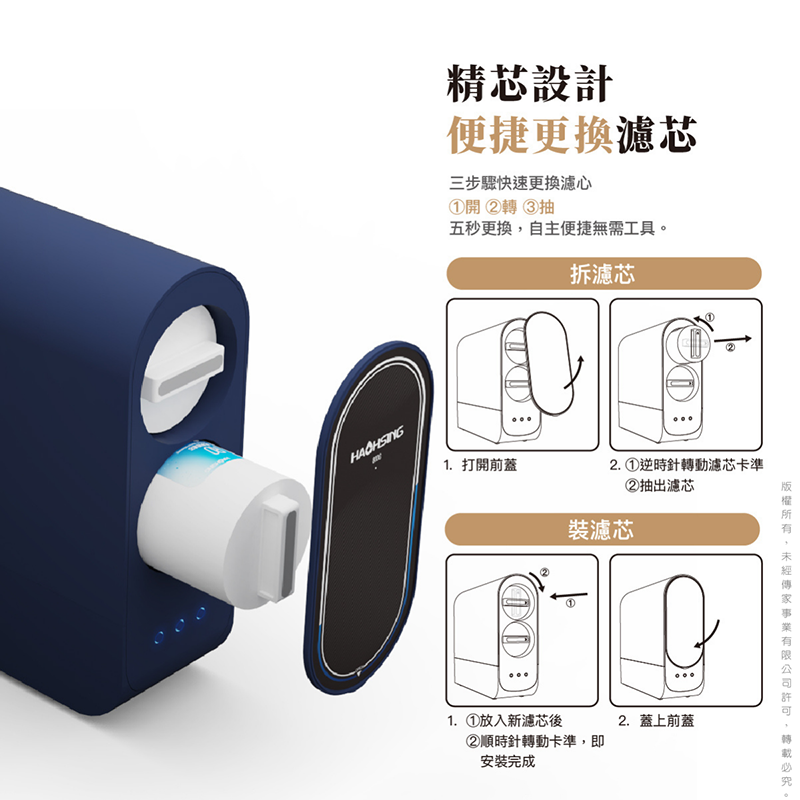HS-800G 廚下直輸RO淨水器