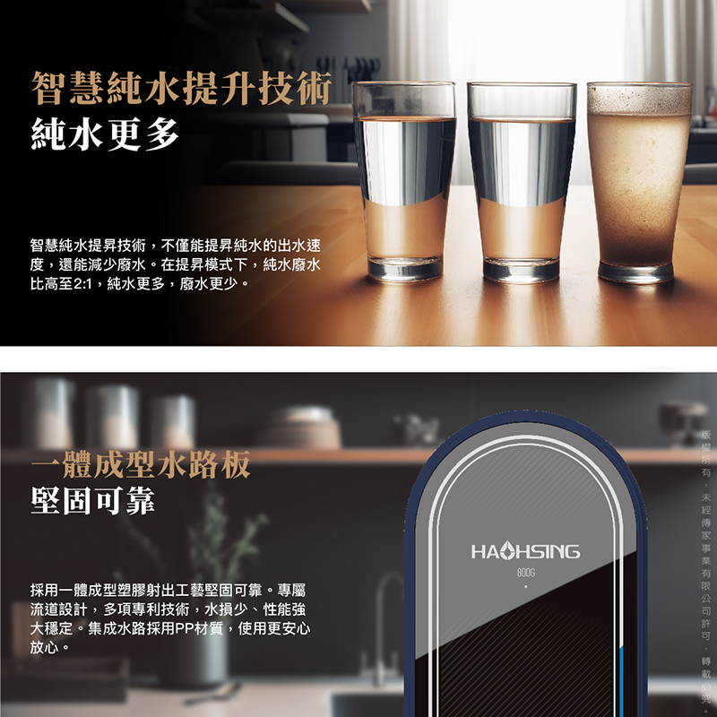 HS-800G 廚下直輸RO淨水器