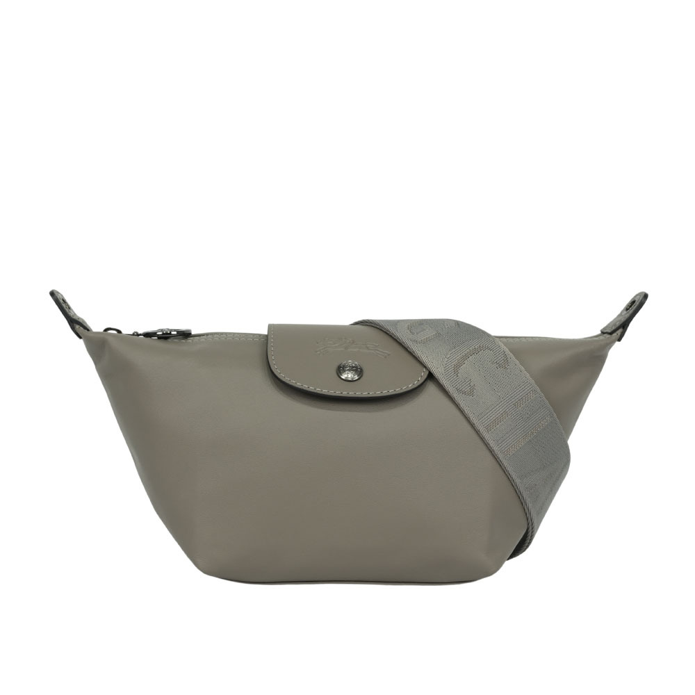 【LONGCHAMP】Le Pliage Xtra XS 小牛皮迷你餃子斜背包(斑鳩灰)10212 987 P55