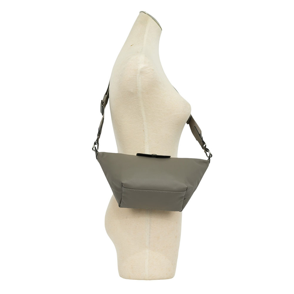 【LONGCHAMP】Le Pliage Xtra XS 小牛皮迷你餃子斜背包(斑鳩灰)10212 987 P55