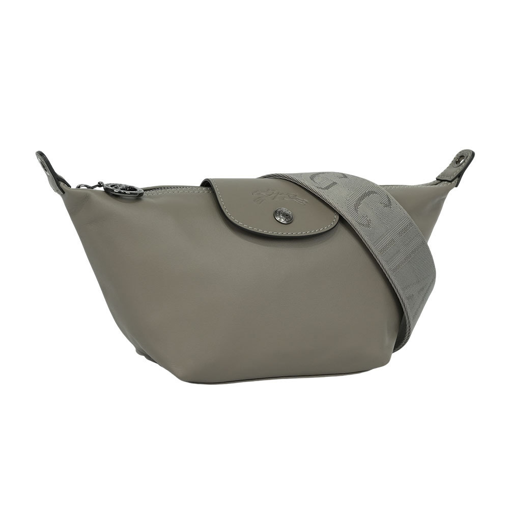 【LONGCHAMP】Le Pliage Xtra XS 小牛皮迷你餃子斜背包(斑鳩灰)10212 987 P55