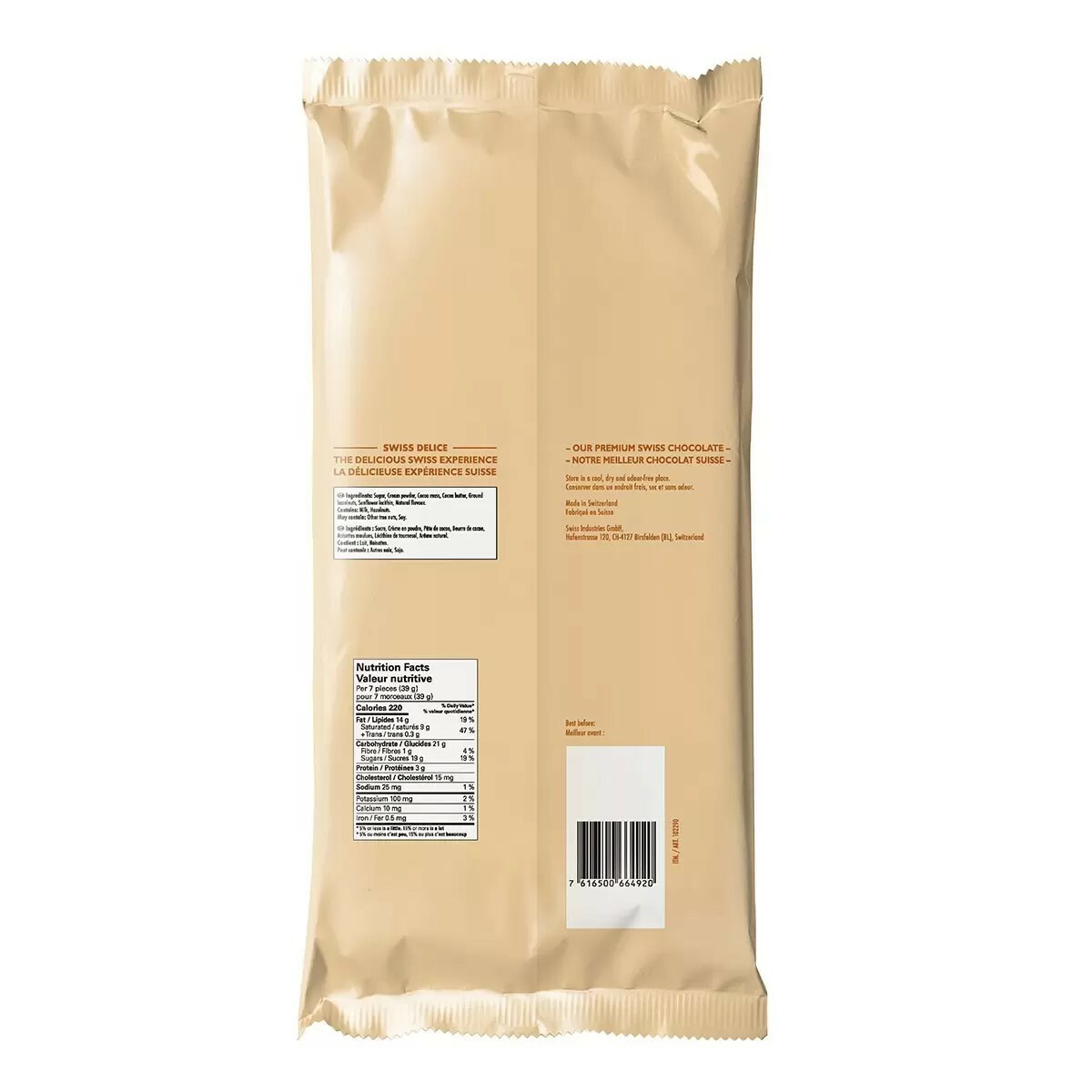 台灣 好市多 Swiss Delice 牛奶巧克力 1.5公斤 (✈️直送香港✈️運費到付)