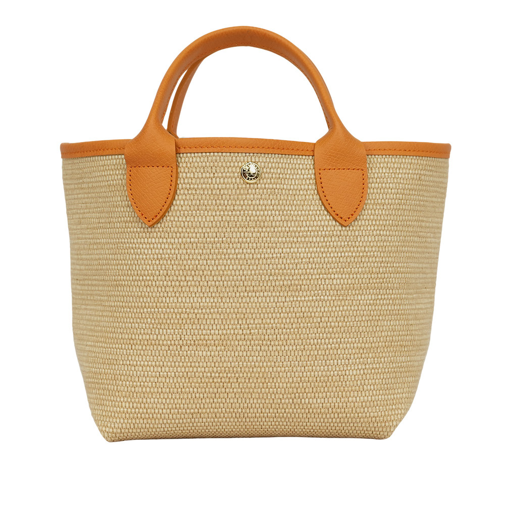 【LONGCHAMP】S號 LE PANIER PLIAGE 草編二用包(杏桃色)10144 HZB 222
