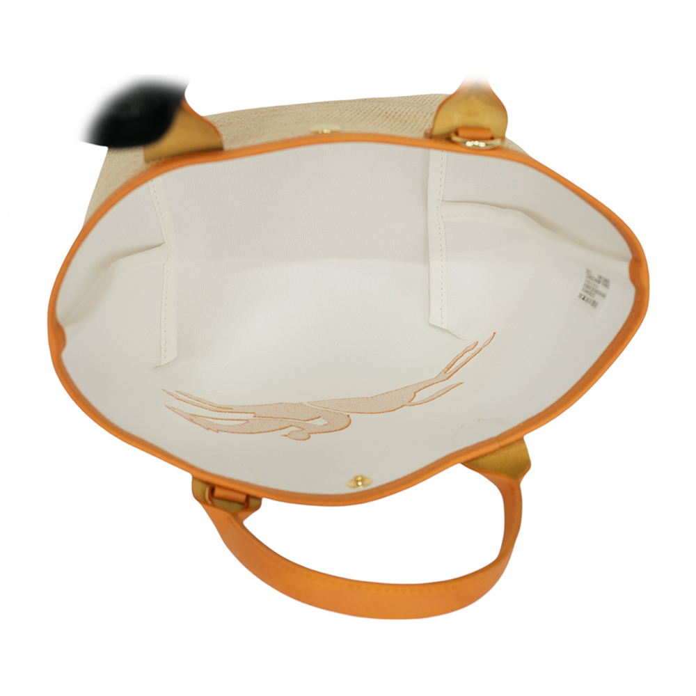 【LONGCHAMP】S號 LE PANIER PLIAGE 草編二用包(杏桃色)10144 HZB 222