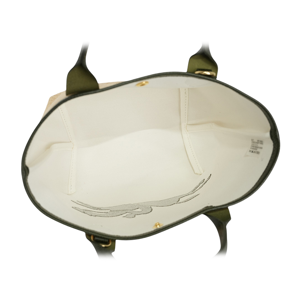 【LONGCHAMP】S號 LE PANIER PLIAGE 草編二用包(卡其綠)10144 HZB 292