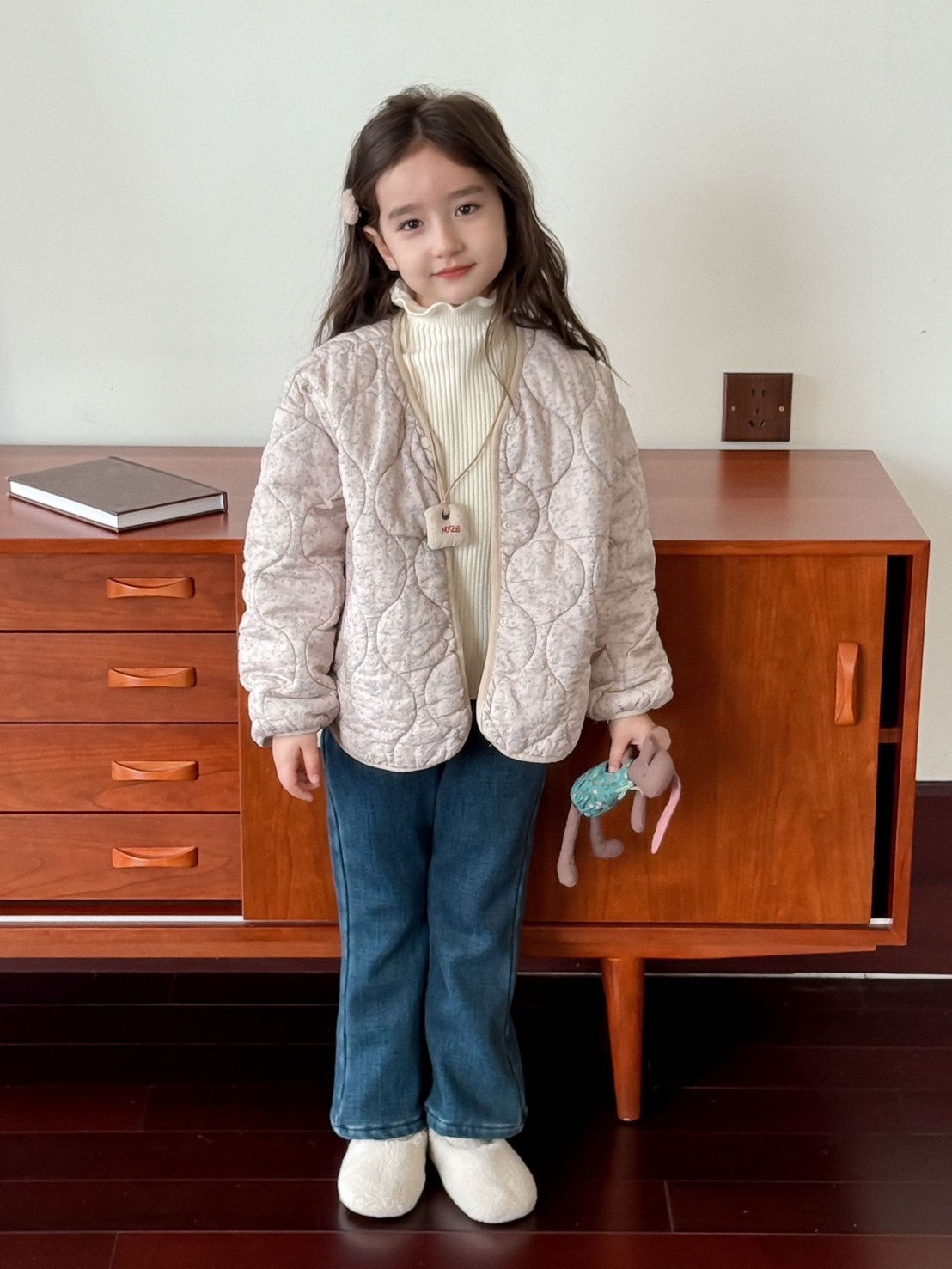 碎花夾棉葫蘆外套