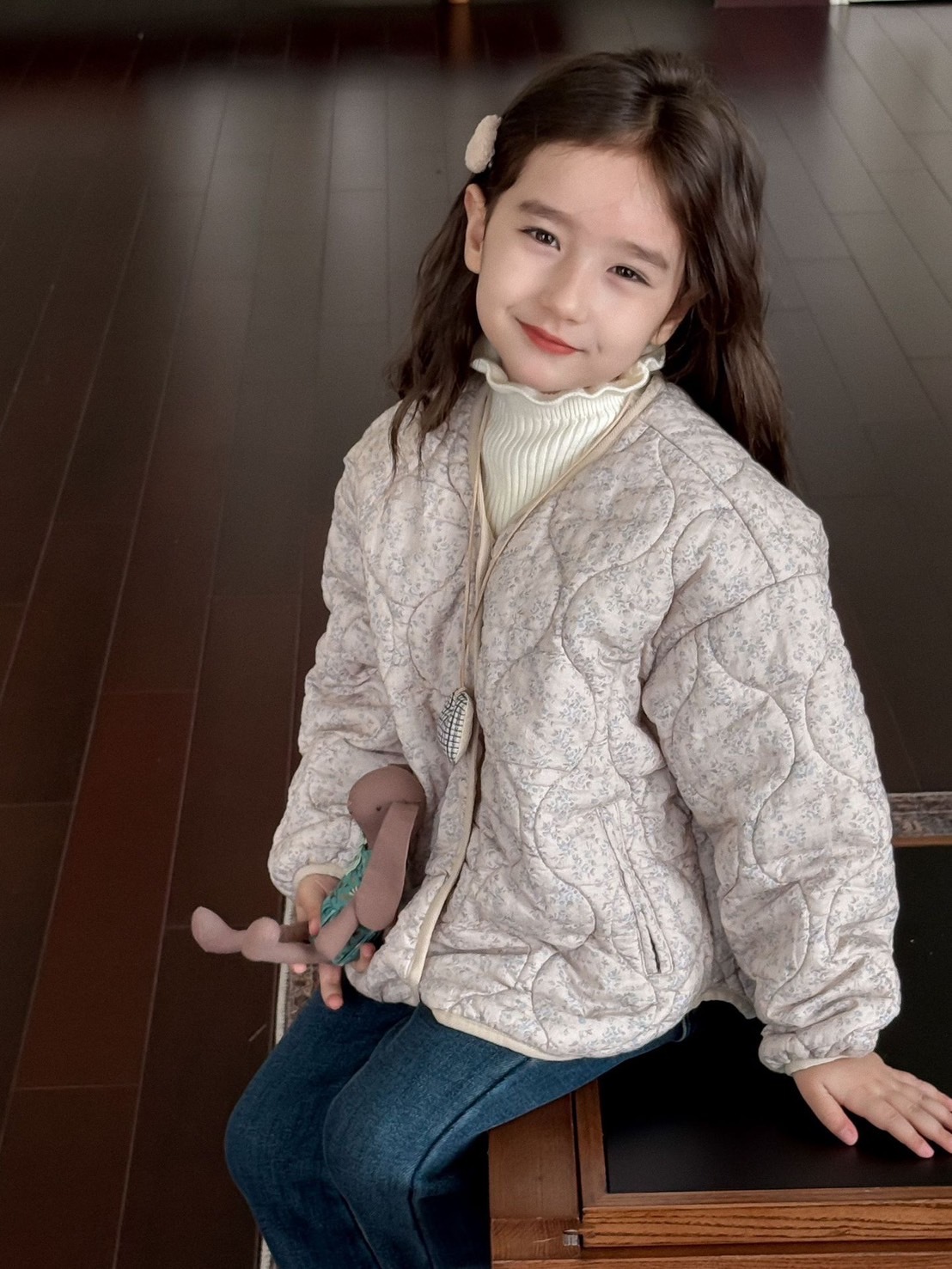 碎花夾棉葫蘆外套