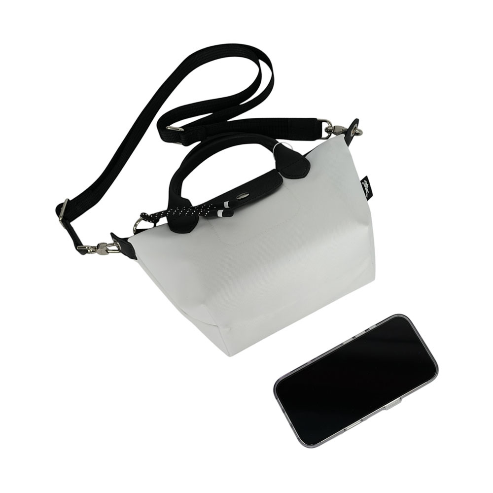 【LONGCHAMP】LE PLIAGE ENERGY 迷你再生帆布二用包(白色)L1500 HSR 007