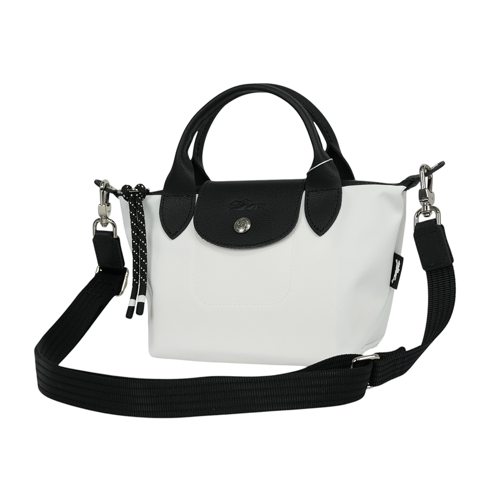 【LONGCHAMP】LE PLIAGE ENERGY 迷你再生帆布二用包(白色)L1500 HSR 007