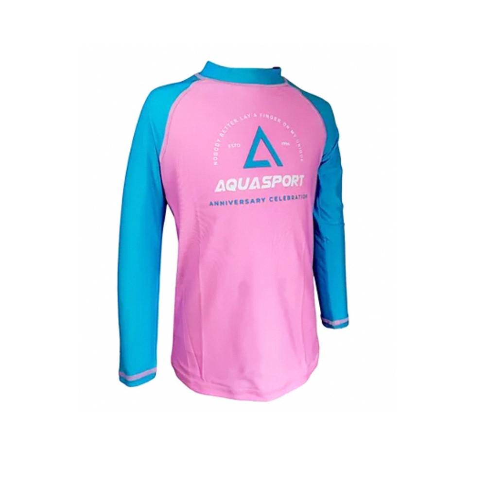Aquasport 兒童游泳防晒長袖上衣-粉