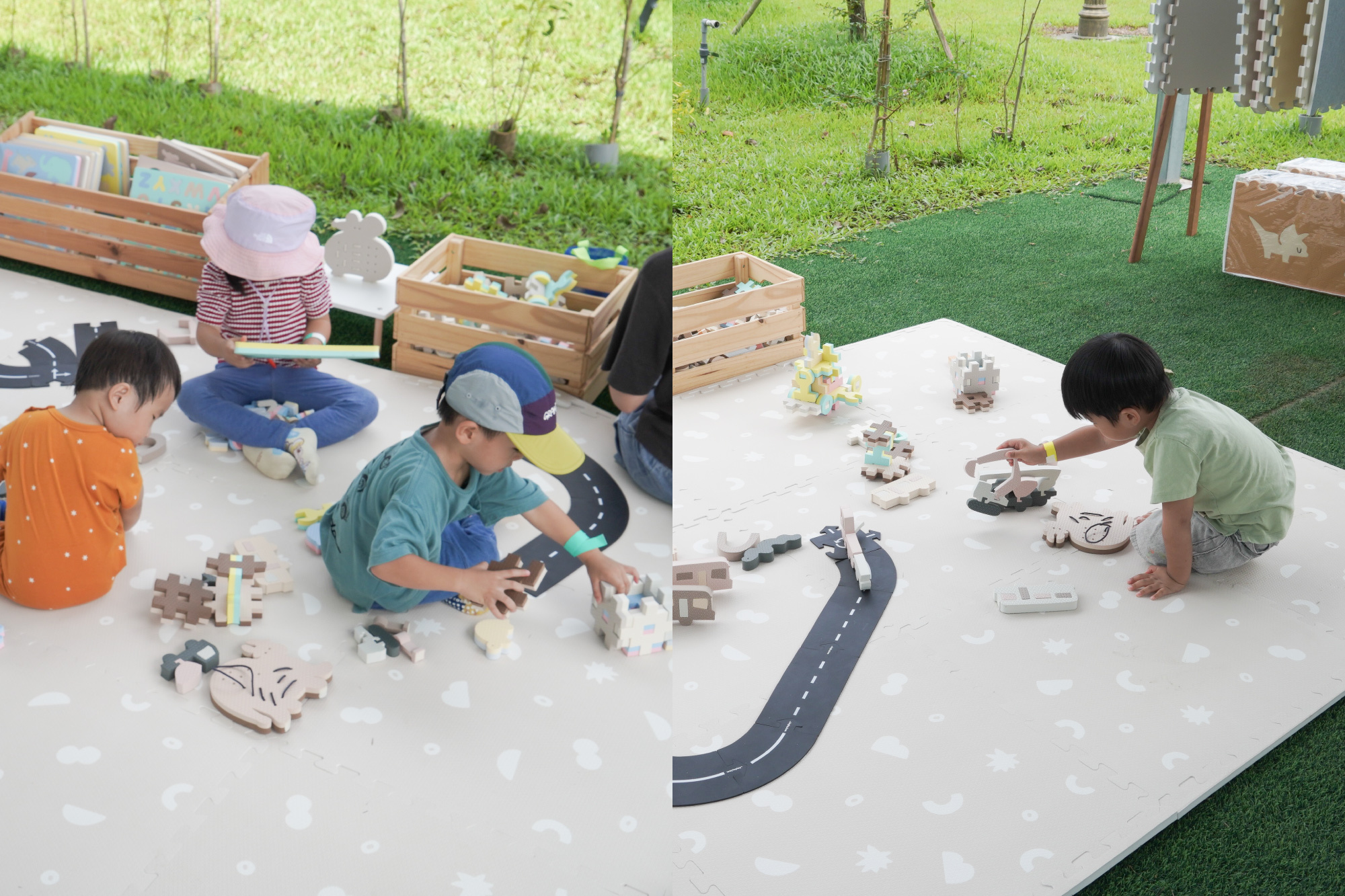 這是一張小朋友們在玩具體驗區玩的照片