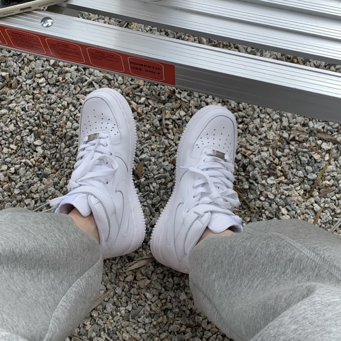 【現貨】Nike Air Force 1 MID 中筒 高筒 全白 原版