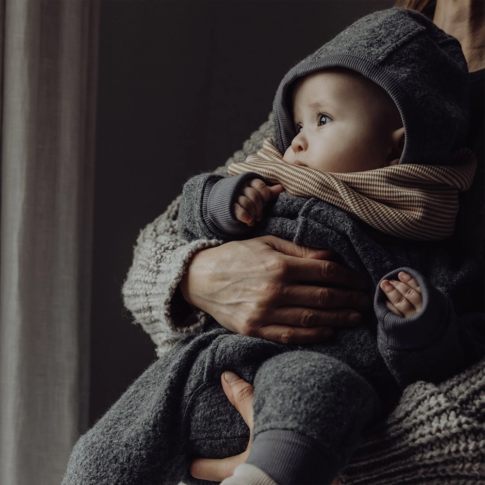 荷蘭Finch & Fable 羊毛羅紋脖圍-Fawn Stripe