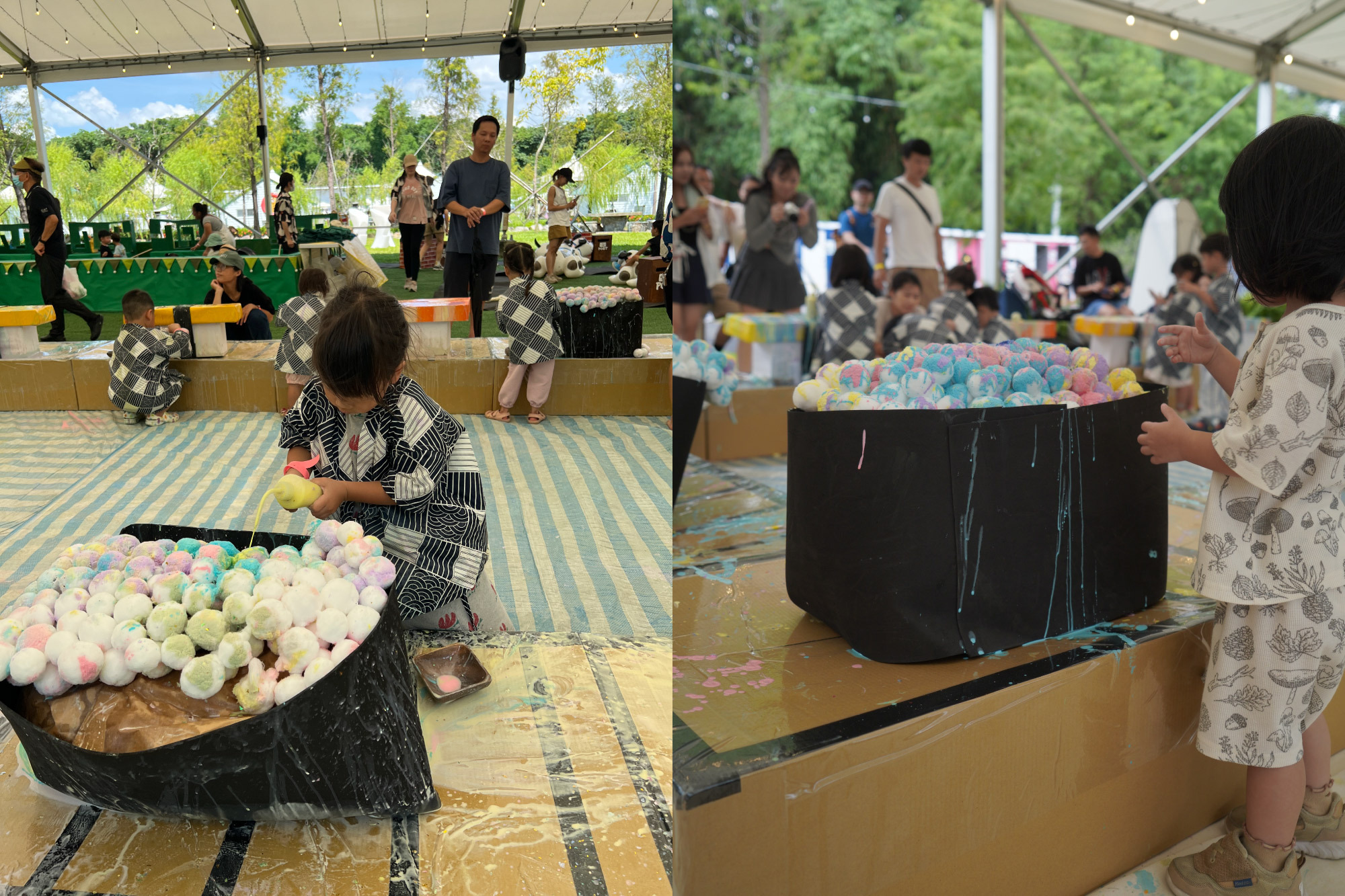 這是一張兒童職業體驗區，日式料理廚師的照片