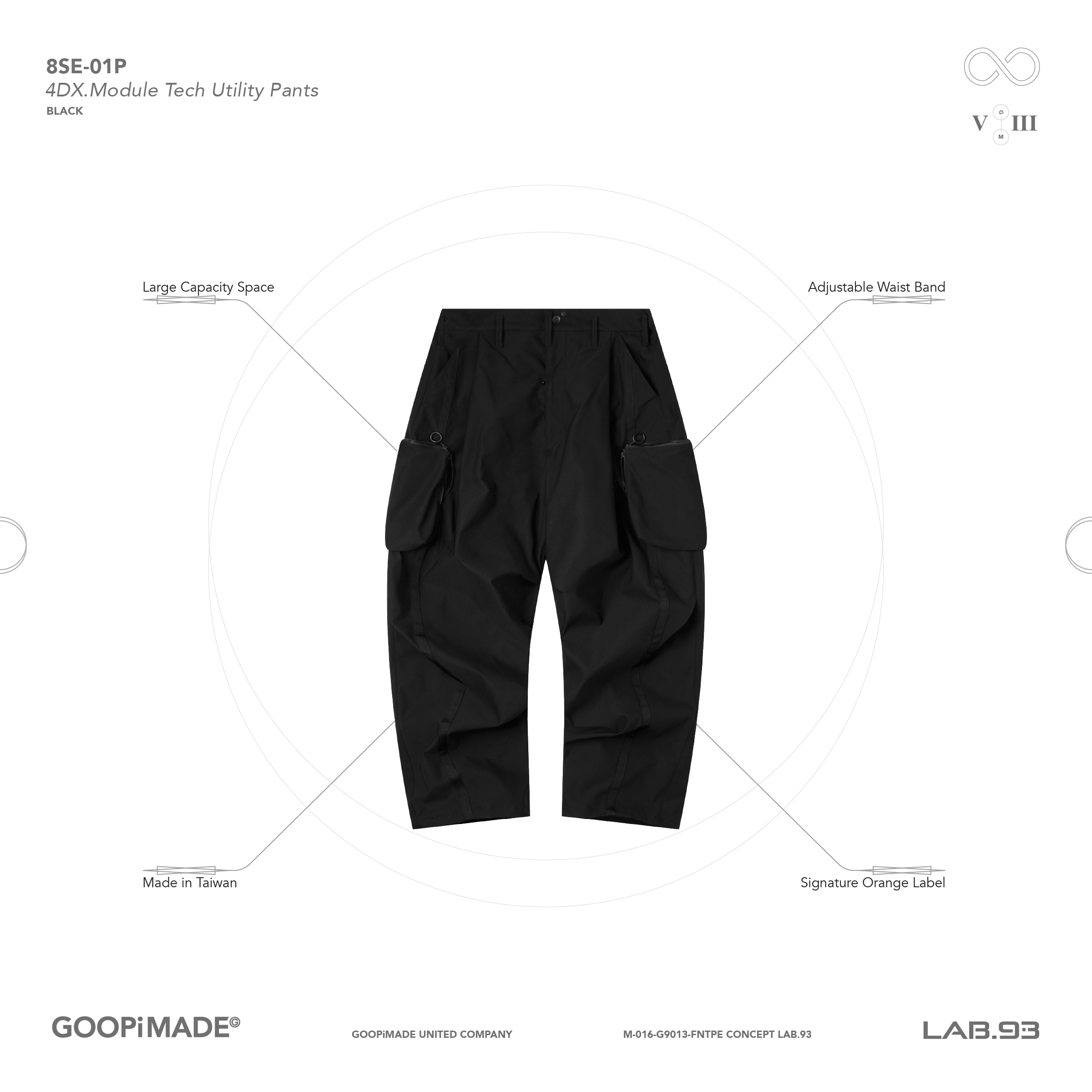 パンツ G7-P1 Zettabyte 4D Utility Pants Shadow GOOPiMADE - ”G7-P1” Zettabyte 4D Utility Pants - SHINKIROU1.0