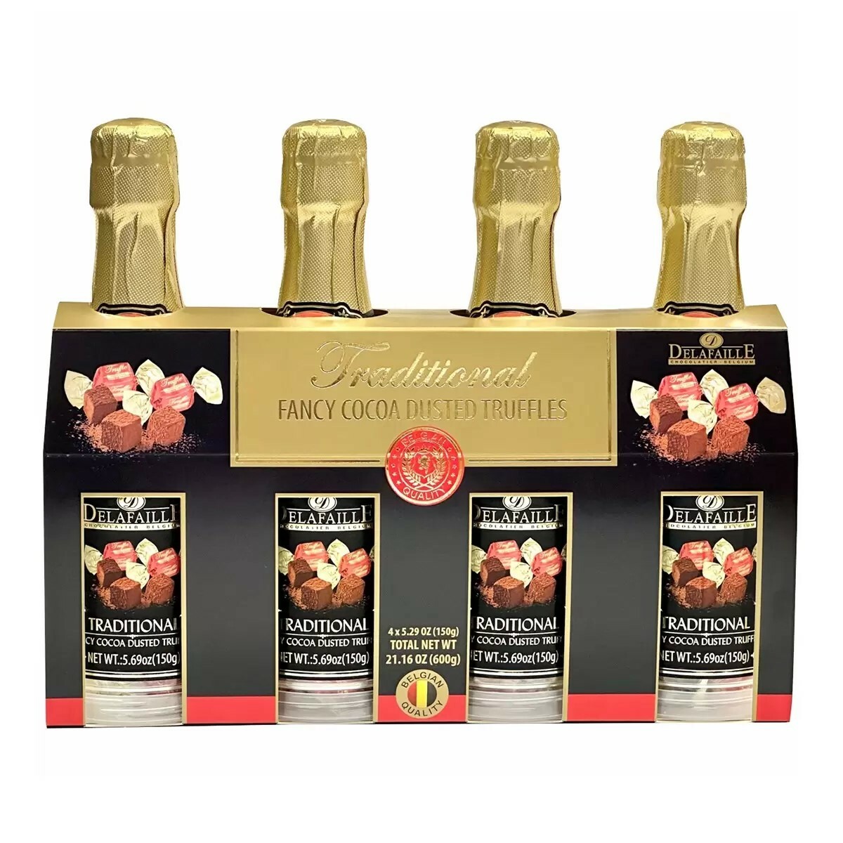 台灣 好市多 Delafaille 香檳瓶裝巧克力風味球 150公克 X 4 瓶 (✈️直送香港✈️運費到付)