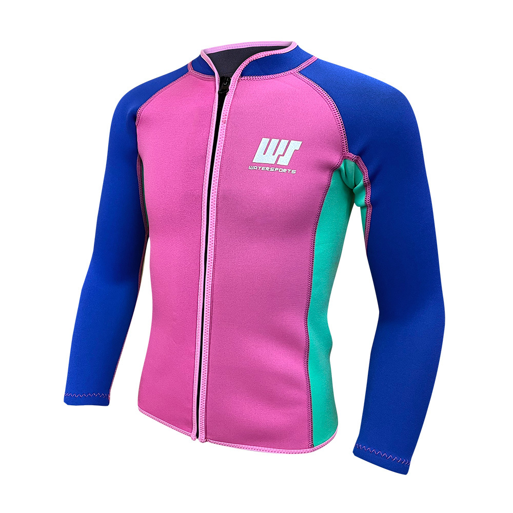 2mm 兒童 SCR 游泳保暖夾克 - 粉紅/紫/湖水綠