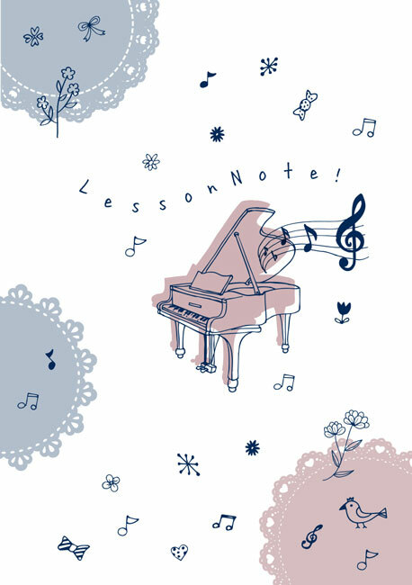 【音樂小物】鋼琴課筆記本〔白色〕